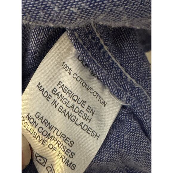 Coupe Collection Blue And White Button Up Long Sleeve Plaid Shirt, Soft, XL - Picture 7 of 7